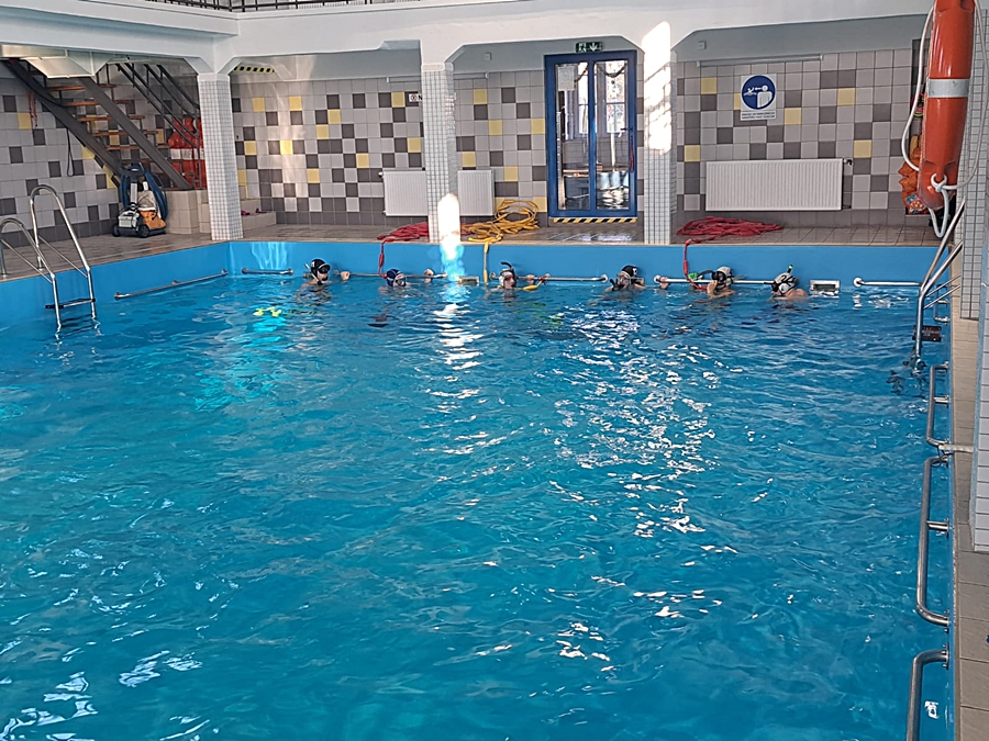 Hokej pod wodą Walenie Siemianowice Śląskie Trening 7 I 2023